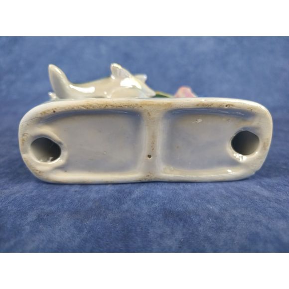 Iridescent Dolphin Family With Rainbow Splashing Waves Ceramic Figurine - Picture 4 of 8